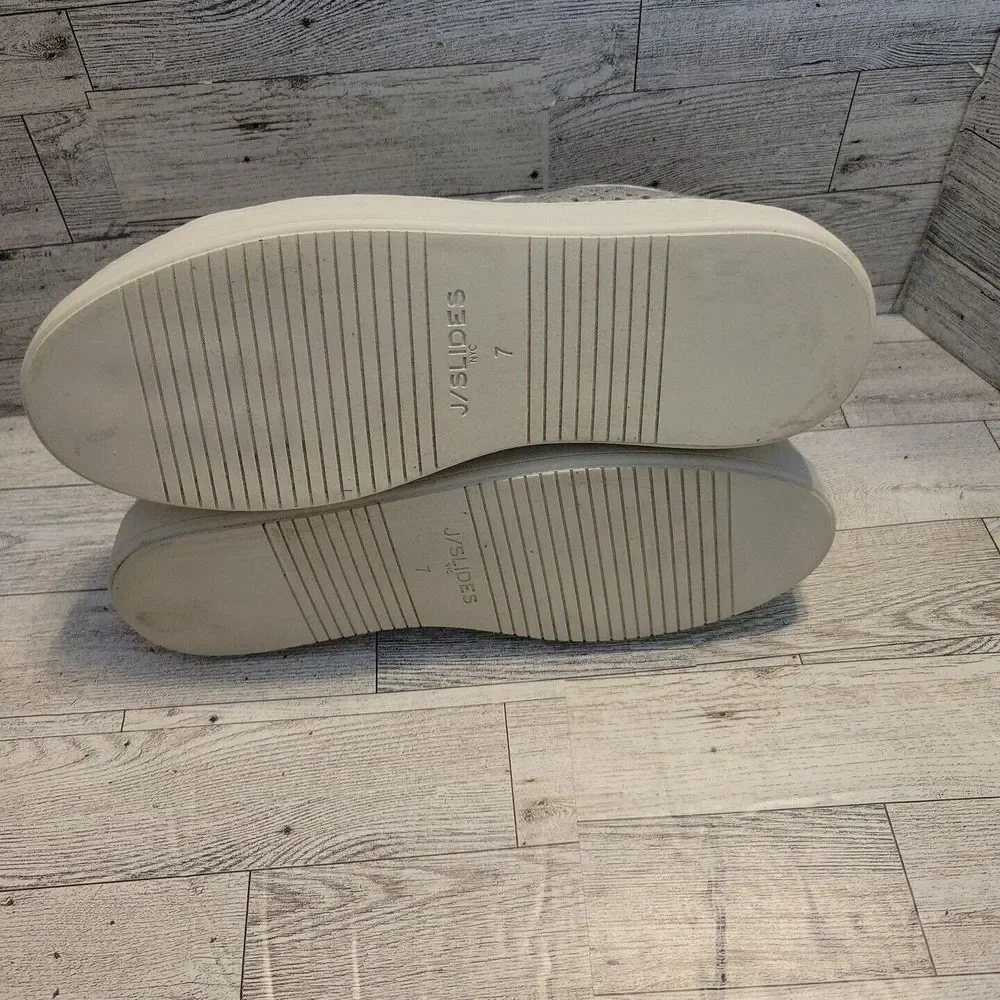 J Slides‎ NYC Shoes Womens 7 Gray Platform Lace Up Sneakers